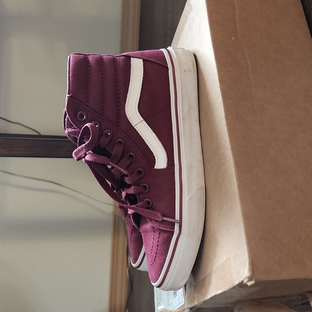 Vans Sk8 Hi burgundy high top sneakers